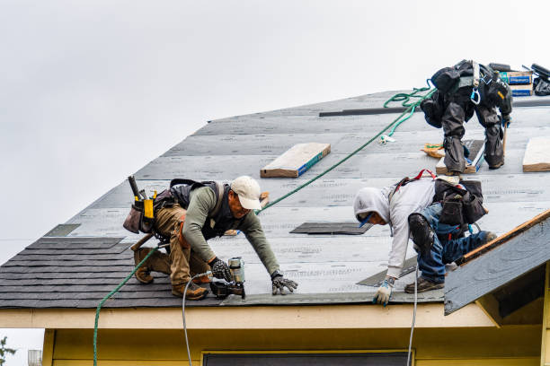 Professional Roofing technician working in Hague, NY